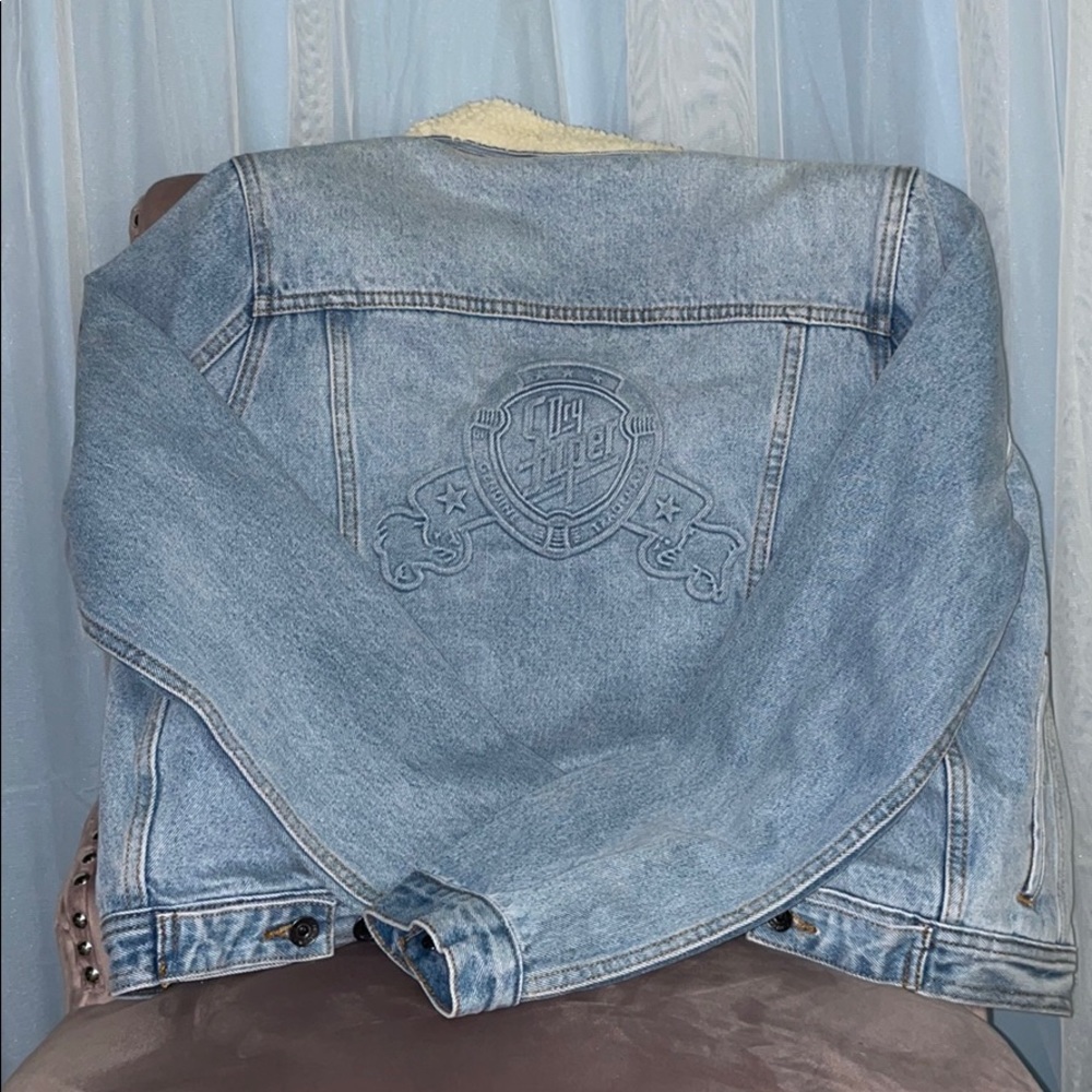Superdry faux shearling jean jacket
